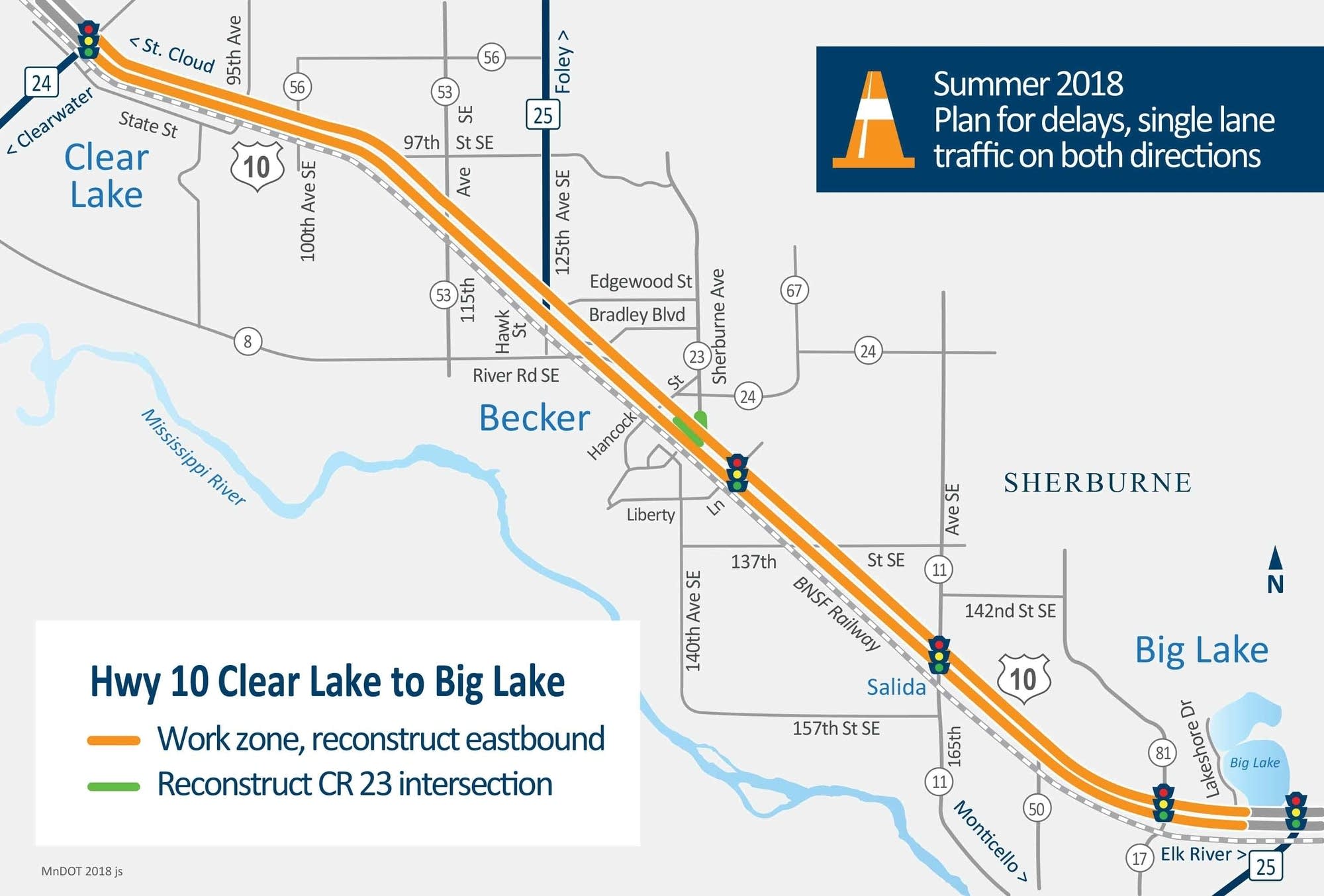 Highway 10 Clear Lake to Big Lake
