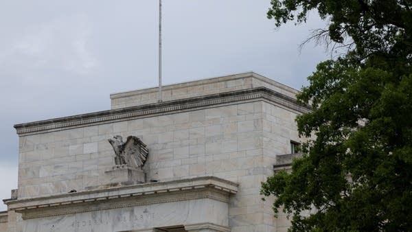 The top of the Federal Reserve building.