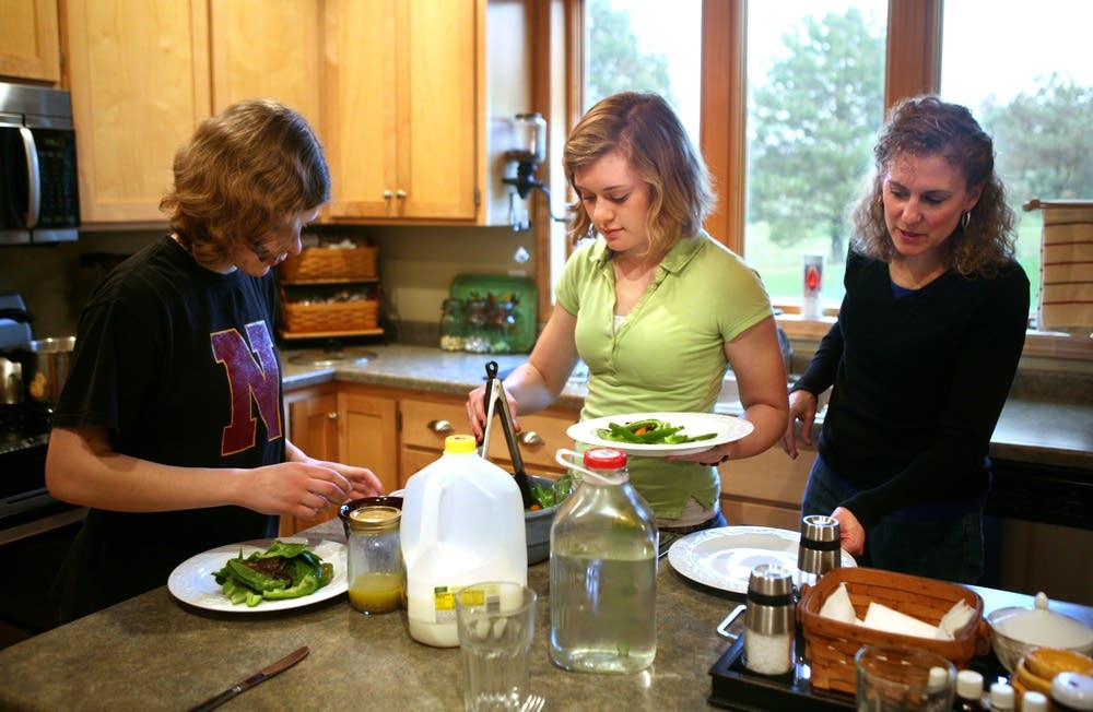 Serving dinner