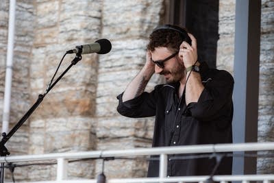 Zach McCormick DJing on stage