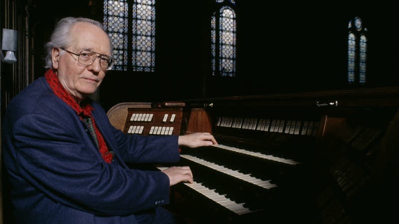 Composer Oliveir Messiaen in 1983.