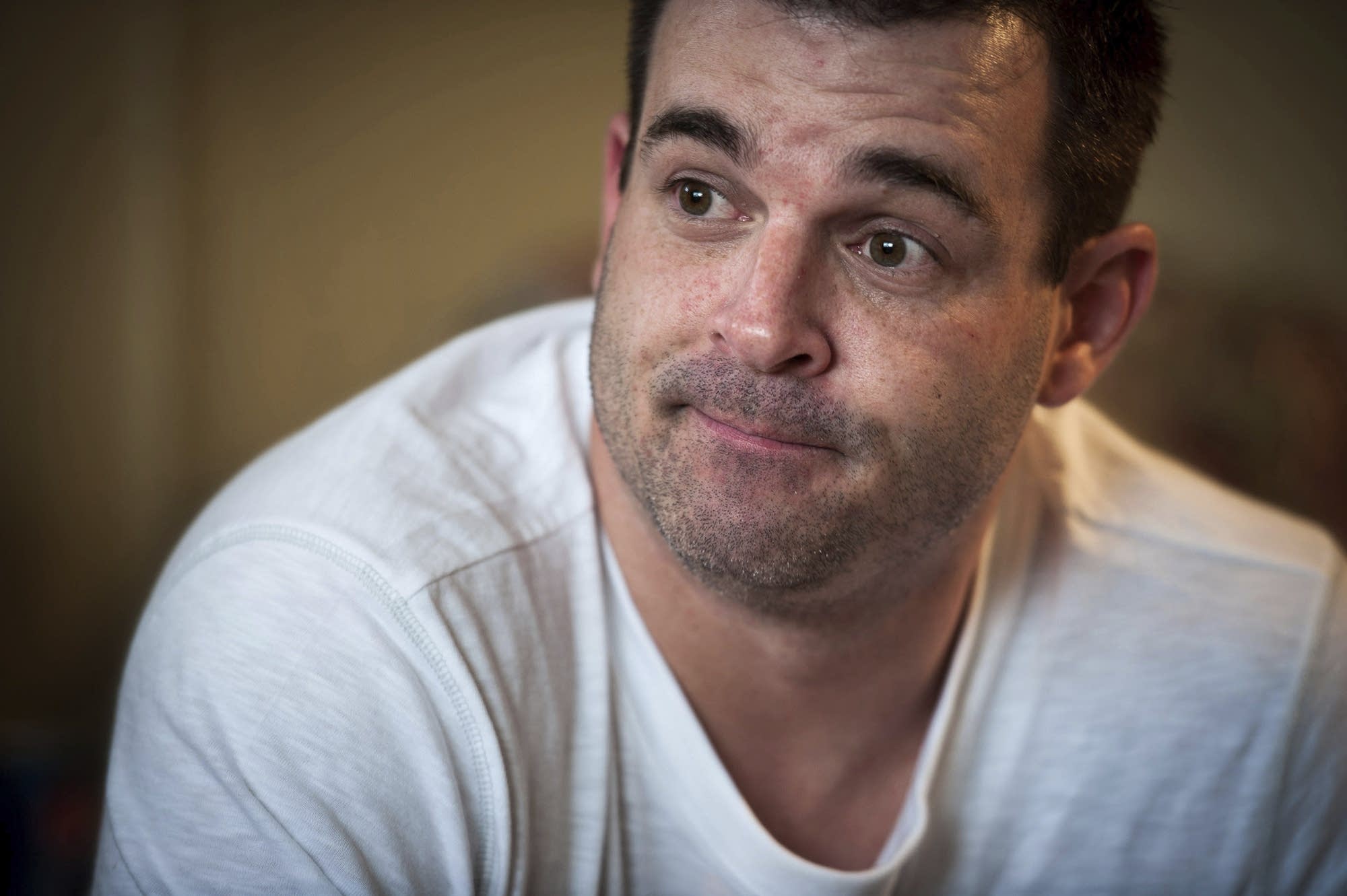 Ryan Larson speaks during an interview in 2012.
