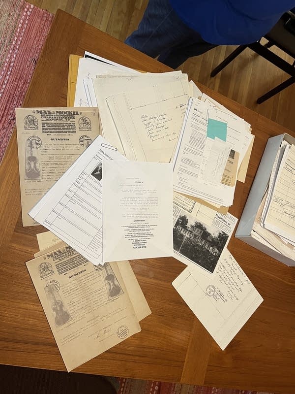 A spread of documents