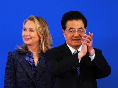 Hillary Clinton and Hu Jintao