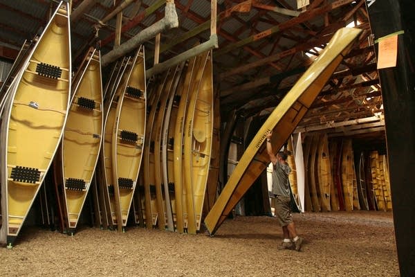 Storing canoes