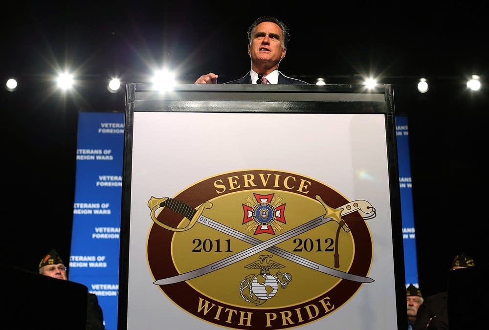 Romney speaks at the VFW convention