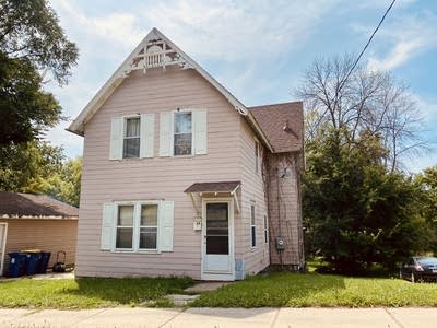 A house on a partly sunny day.