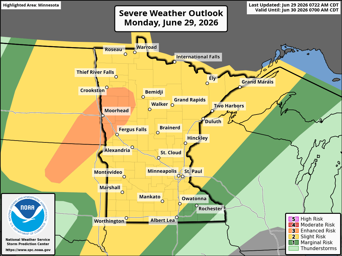Severe weather threat for Monday