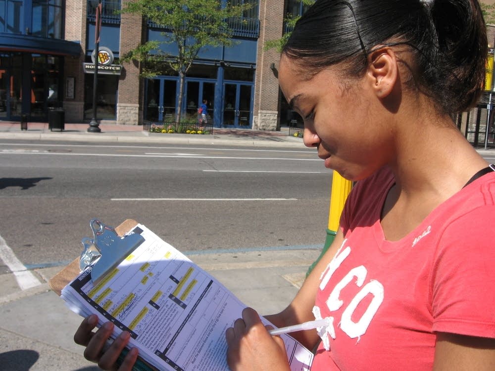Jasmine Brewster registers to vote