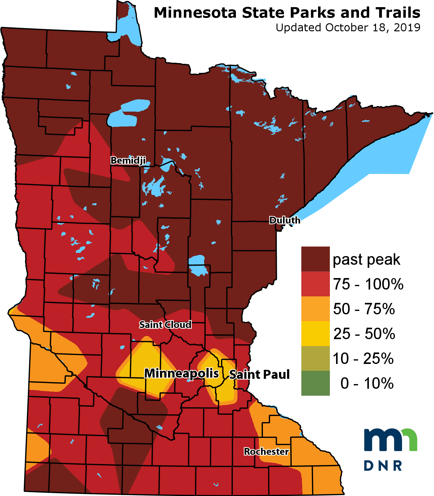 2019 Fall Foliage Map Baby, Drive South: Fall Colors Peaking Across Much Of Southern Mn | Mpr News