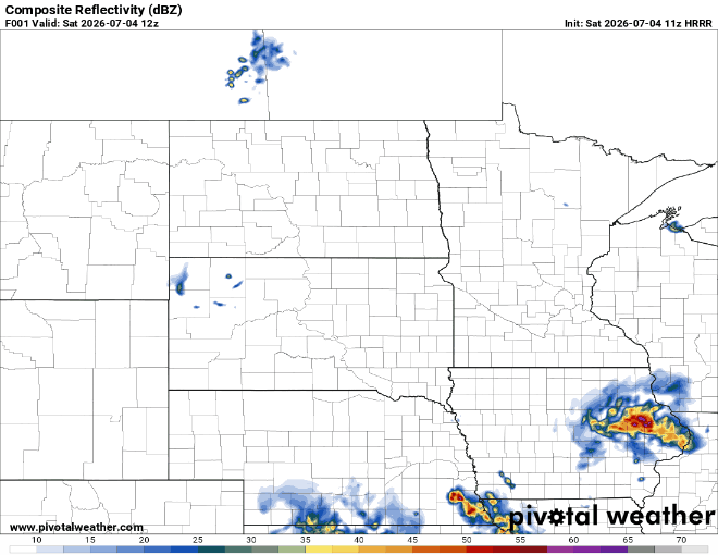 Forecast precipitation Saturday 7 a.m. to midnight