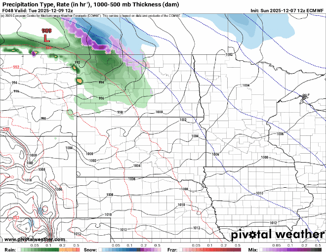 Forecast precipitation Tuesday 6 a.m. to Wednesday 6 a.m. 