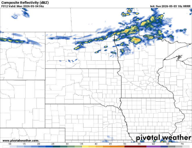Forecast precipitation Monday 1 a.m. to 10 p.m.