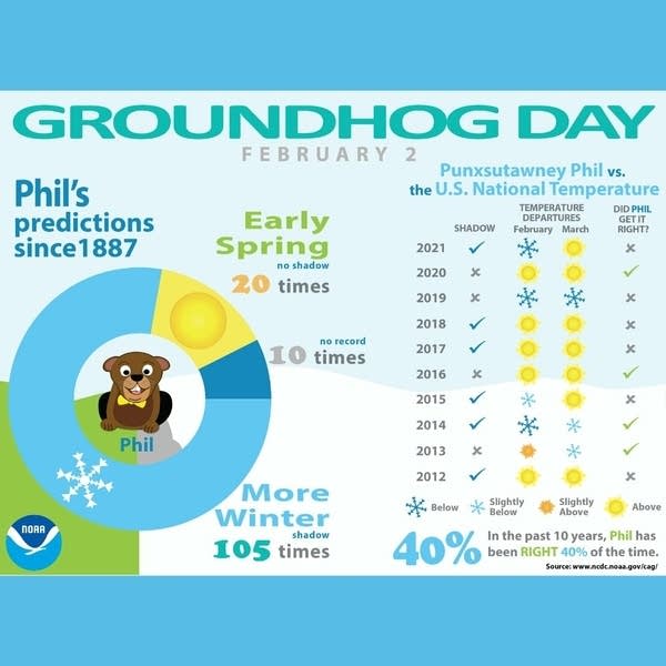 Ground hog forecast stats