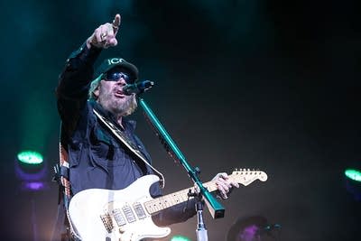 Hank williams jr performing on stage