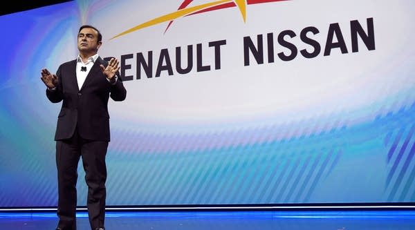 Nissan chairman Carlos Ghosn delivers a keynote address at CES 2017 at the Westgate Las Vegas Resort & Casino on Jan. 5, 2017 in Las Vegas, Nevada. 