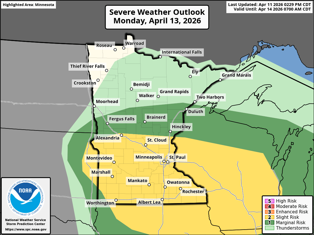 Severe weather threat for Monday