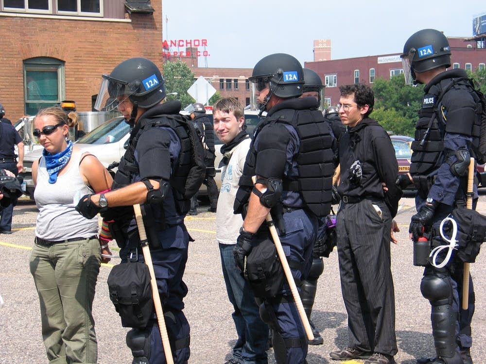 Police arrest protesters in St. Paul
