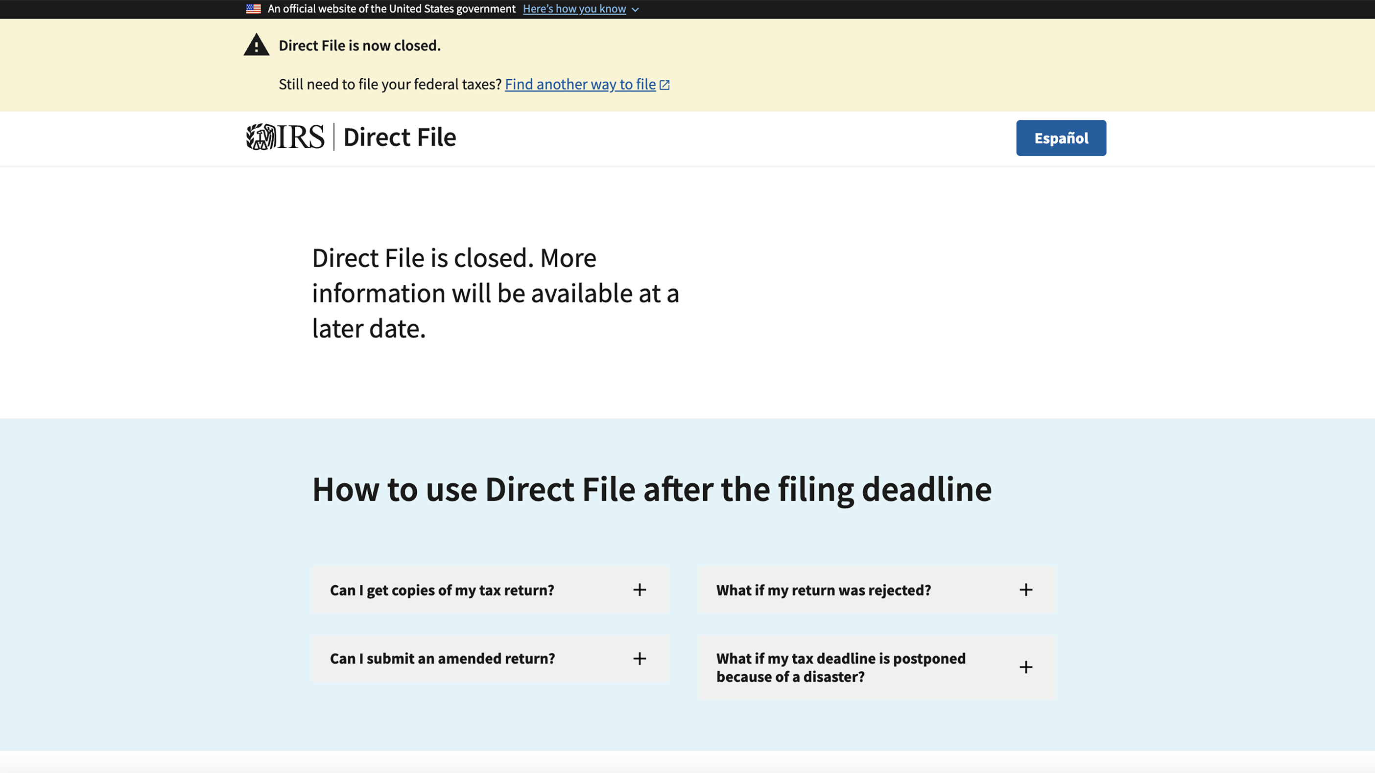 Direct File started two years ago as a pilot program during the Biden administration. Now, it's no longer an option for tax filers.