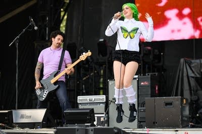 Scowl performing on stage