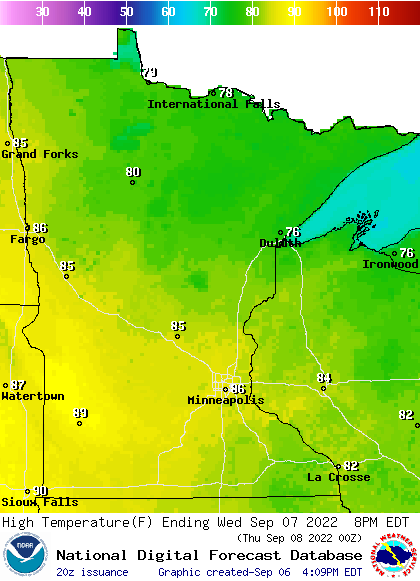Hotter Wednesday and Thursday; rain Friday followed by cooler weather