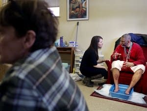 Talking with participant