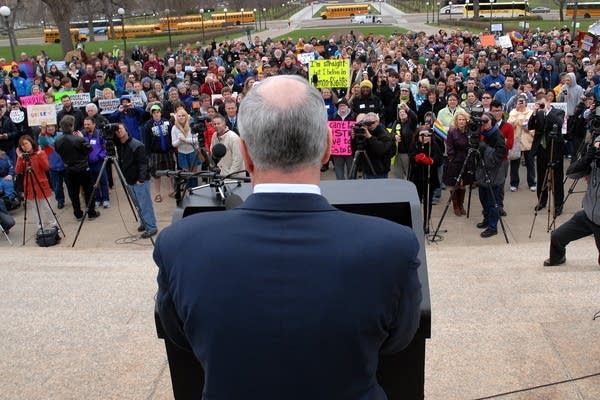 Gov. Dayton at rally