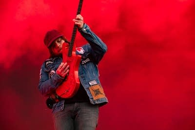 the band fall out boy performing on stage