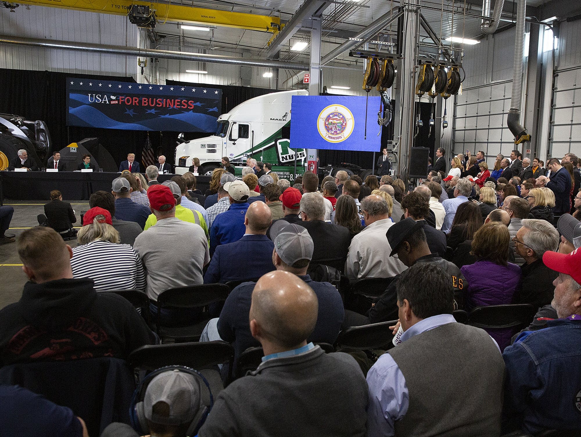 More than 300 people attend a roundtable with President Trump on April 15.