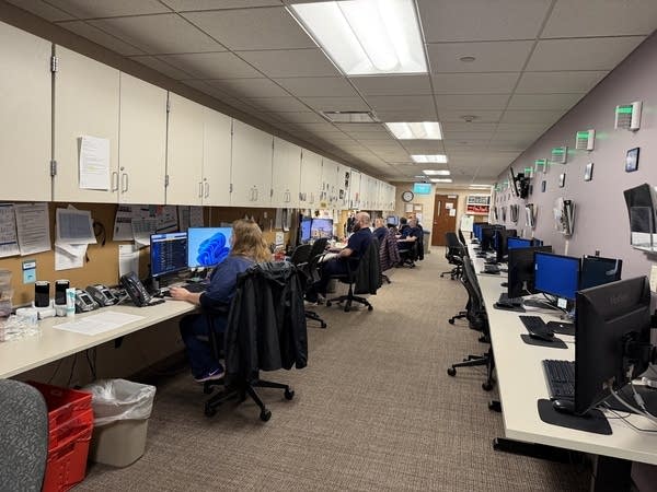 Mayo Clinic staff analyzing sleep test results at the hospital’s Center for Sleep Medicine in Rochester, Minnesota.