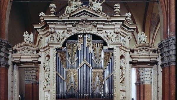 15th century da Prato organ at the Basilica di San Petronio, Bologna, Italy