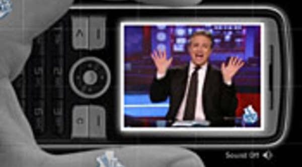 FLO TV show on a cell phone.