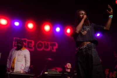 people performing on stage