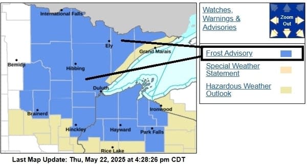 Frost advisory
