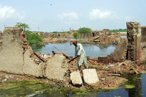 Man searches after flood