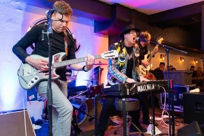 Band performing on stage