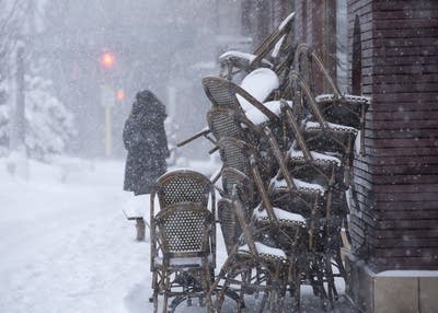 The storm leaves many dreaming of outdoor cafes and warmer temps.