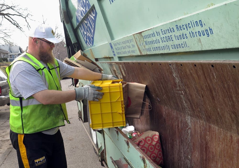 To boost recycling, St. Paul may need to trash old bins Minnesota Public Radio News