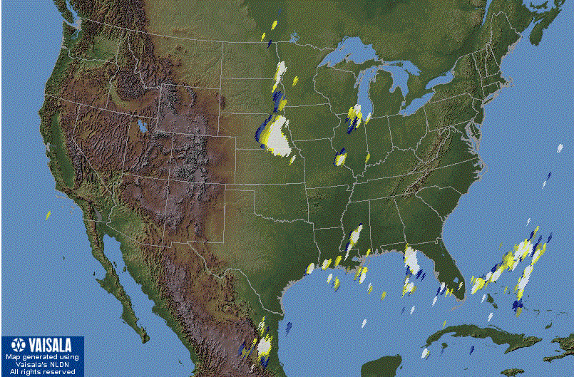 Lightning strikes early Monday morning
