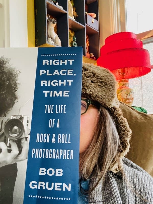 Mary Lucia with Bob Gruen's book