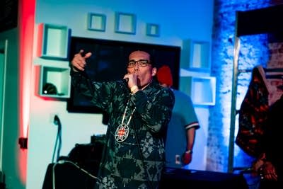 man performing on stage