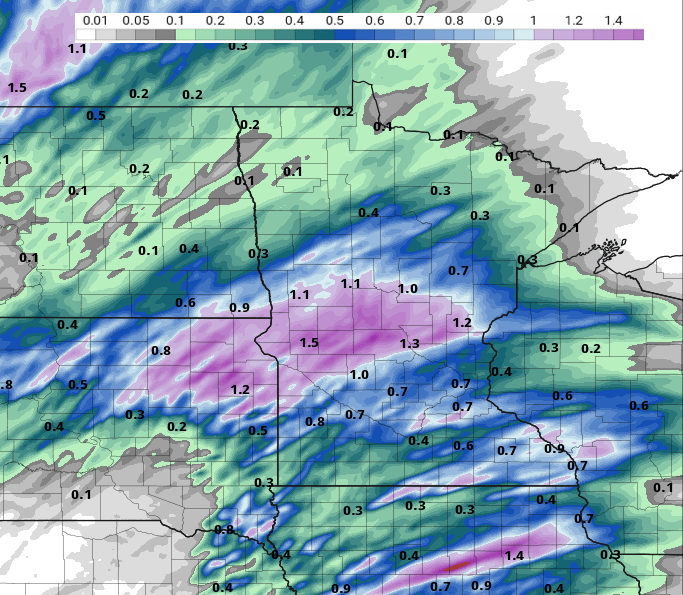 A wet Monday followed by a pleasant Tuesday