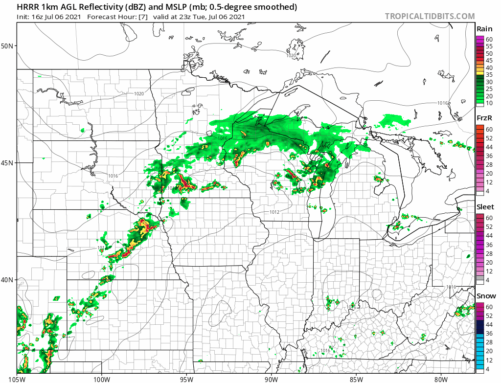NOAA HRRR model from 6 pm Tuesday to midnight Wednesday.