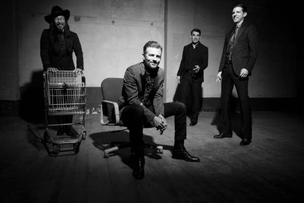 The Avett Brothers, L to R: Joe Kwon, Scott Avett, Bob Crawford, Seth Avett