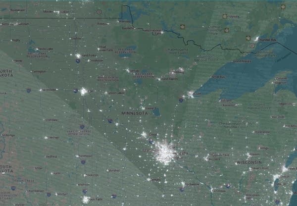 Dark sky map of MN