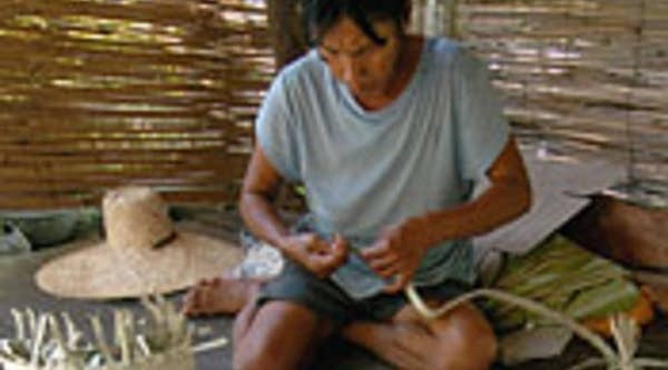 A Filipino woman at work
