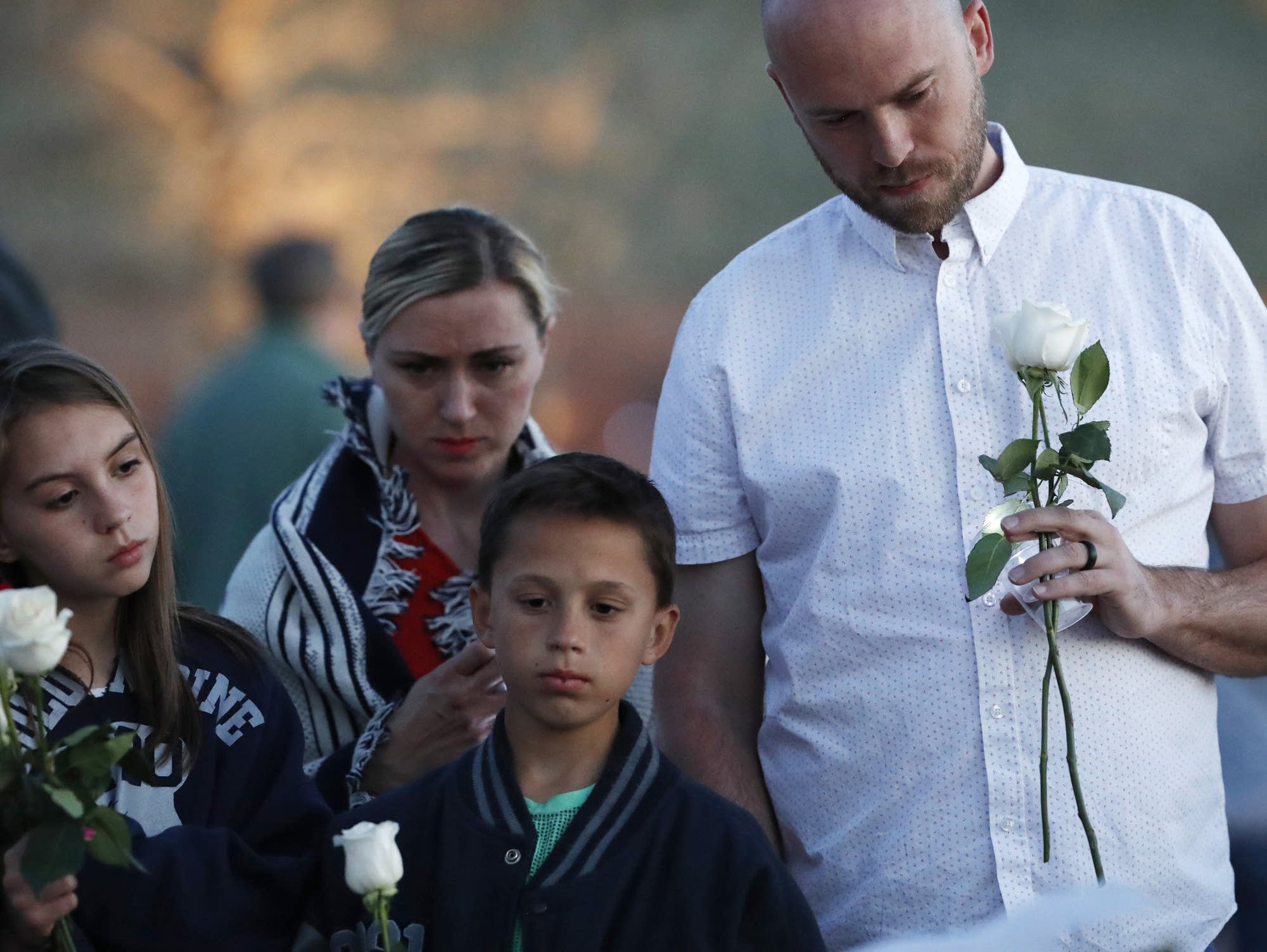 Will Beck at the Columbine Memorial