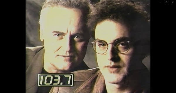 Gary Crow & Mike West in TV commercial for their radio show