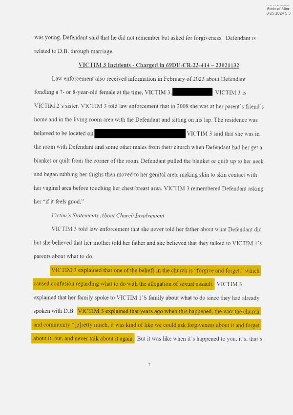 Highlighted language featured in a document.