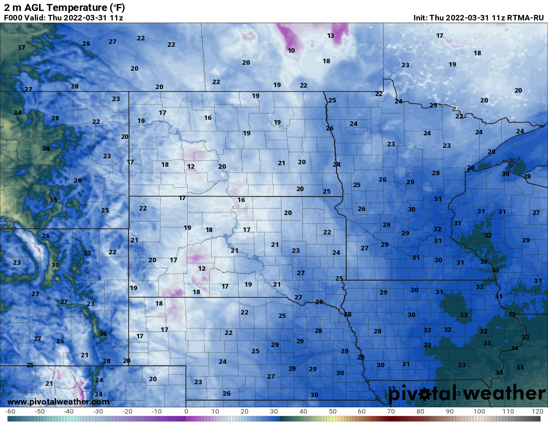 temps early THU
